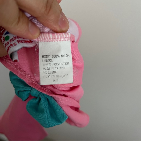 Vintage Playskool Vacation Neon Pink One Piece-Kids Girl Size 5/6 - Picture 6 of 6